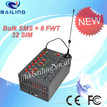 GSM Quad-Band 8 Ports 32 SIM Cards Rotate Fixed Wireless Terminal/FWT with IMEI Changeable